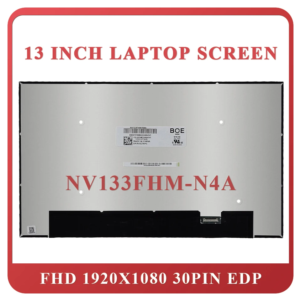 Nový obrazovka LCD LCD LCD pre Dell Latitude 5320 NV133FHM-N4A 1920*1080 30pin EDP 027HP5 Výmena panela