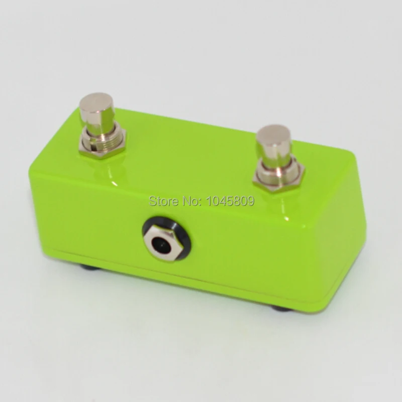 Nový okamžitý soft dotyk stlačte tlačidlo Stomp Foot Switch Dual 2 -kanála Zelený zosilňovač nôh