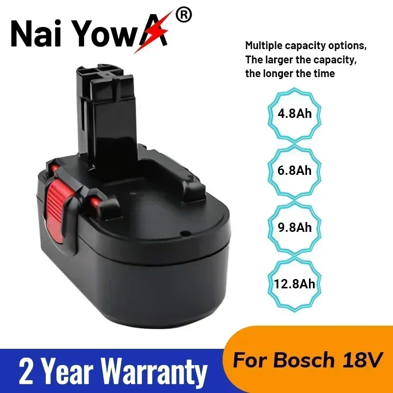 Nový originál pre Bosch 18V 12.8AH BAT025 Nabíjateľná batéria NI-CD Power náradie Bateria pre vŕtačku GSB 18 VE-2, PSR 18ve, BAT026