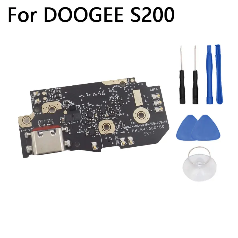 Nový originálny doogee S200 USB Board Base Base Base Poplatc Nabíjačku port doska s mikrofónmi pre doogee S200 Smart Phone