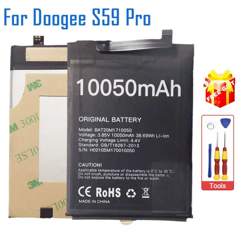 Nový originálny doogee S59 S59 PRO batériu Vnútorný mobilný telefón Oprava batérie Výmena príslušenstva pre doogee S59 Pro Smart Phone
