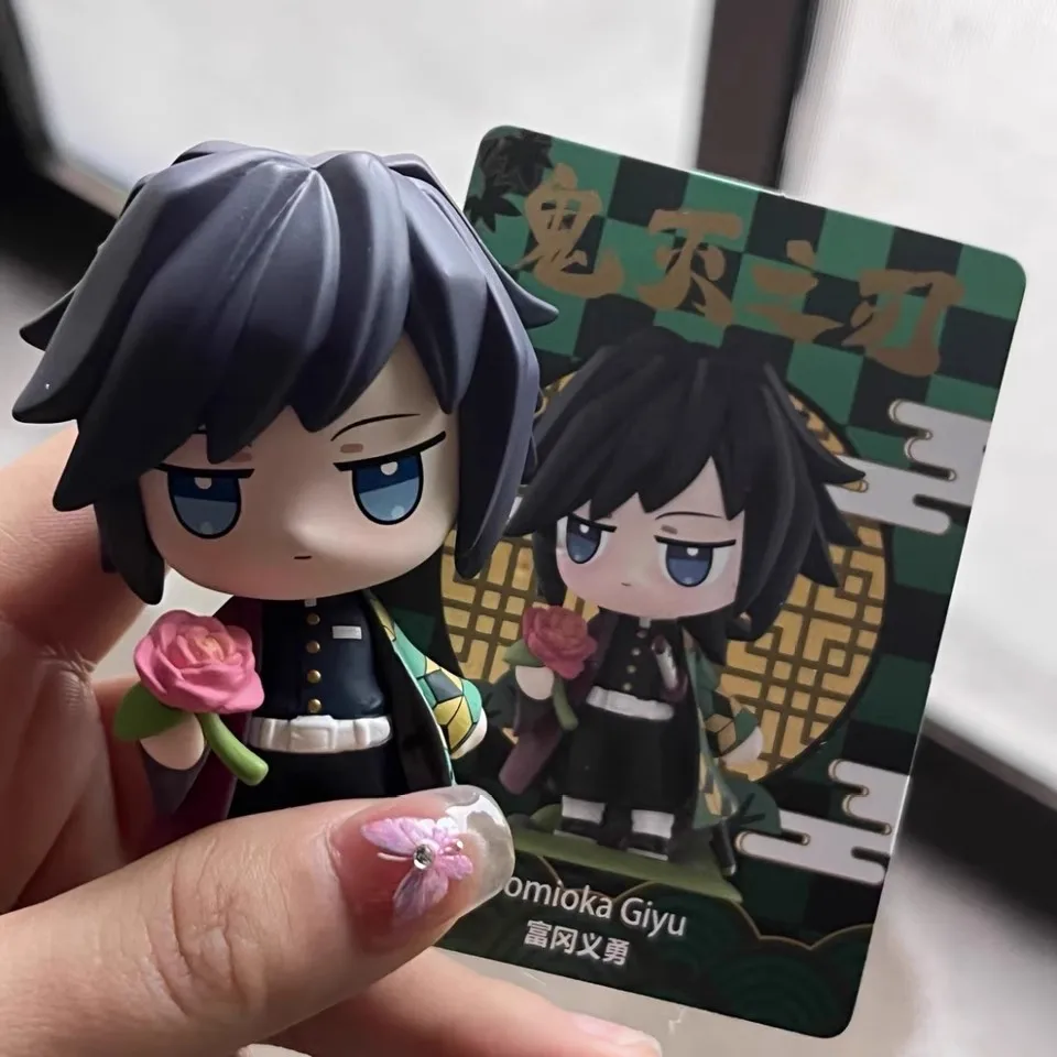 Nový originálny démon Slayer Series Birt Flower Series Blind Box Figurestide Play Cute Doll Doll Kawaii Bag prívesok