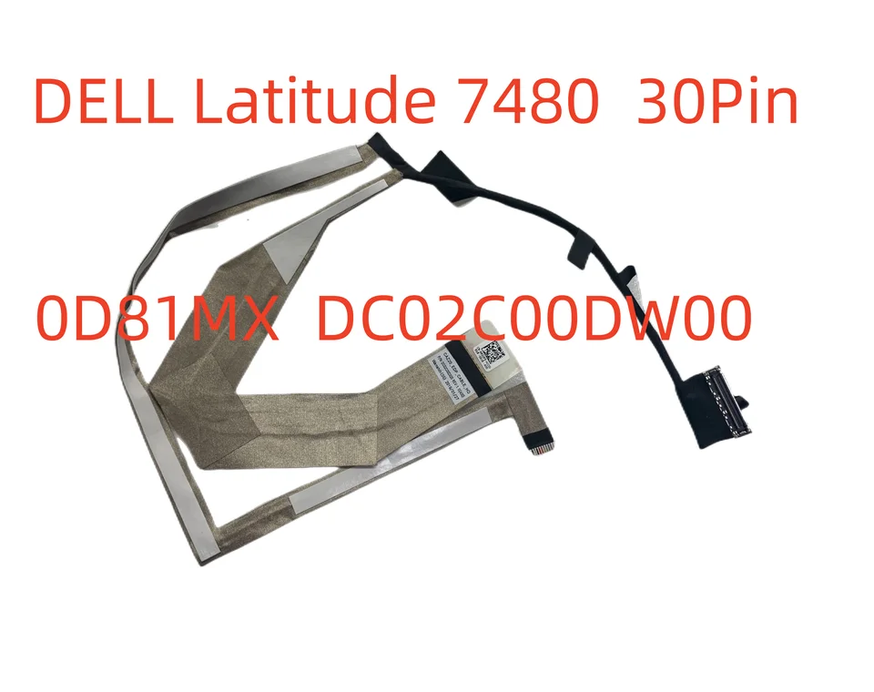 Nový originálny laptop LCD EDP FHD kábel pre Dell Latitude 7480 7490 E7480 E7490 DC02C00DW00 0D81MX