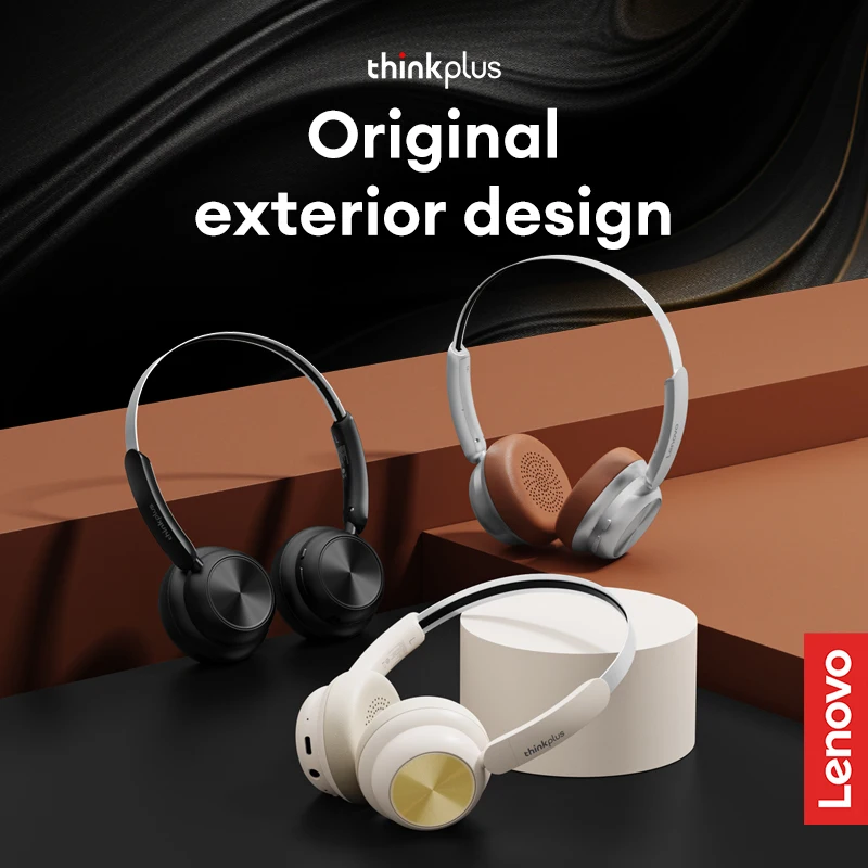 Nový originálny Lenovo Th66 Wireless Bluetooth Suars Long Endurance Gaming Herphones Hifi zvuk módy nada nada na darček pre darček