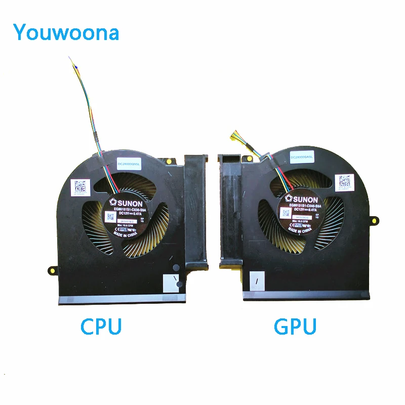 Nový originálny notebook CPU GPU chladiaci ventilátor pre oblasť Dell Alienware 51M R1 R2 RTX2060 2080 Super 05CC81 05C68F