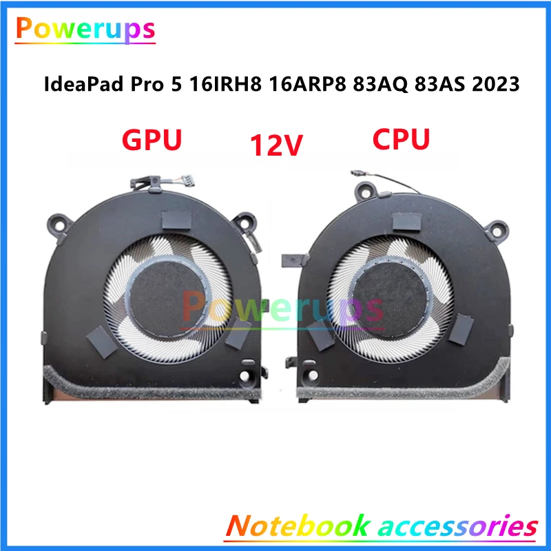Nový originálny notebook/notebook CPU/GPU Cooler Fan pre Lenovo IdeaPad Pro 5 16irh8 16Arp8 83AQ 83AS 2023 5F10S14081 5F10S14082 12V