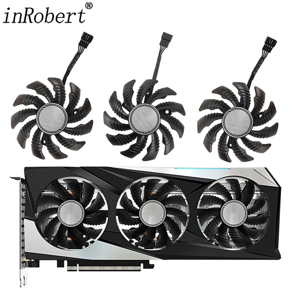 Nový originálny výmena ventilátora 78 mm chladiča za Gigabyte GeForce RTX 3060 TI RX 6600 6700 XT HAMING GRAFICKÁ KRAKOVÁ KRAKOVÁ KARTA
