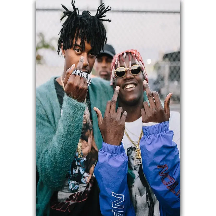 Nový playboi Carti & Lil Yachty Rap Music-Silk Art plagát Wall chorý dekoráciu darček