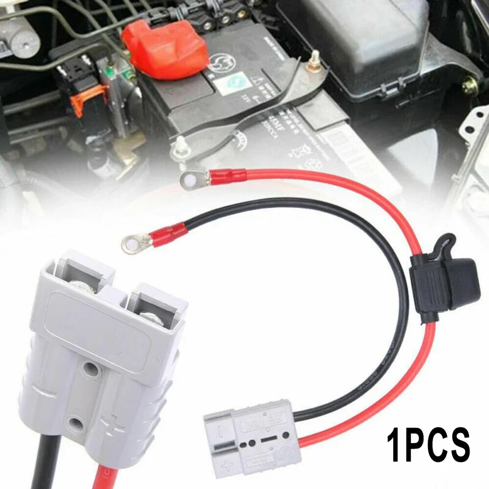Nový praktický užitočný odolný konektor nabíjacie káblové súpravy pre batériu Anderson 30 cm 50amp poistky 10a