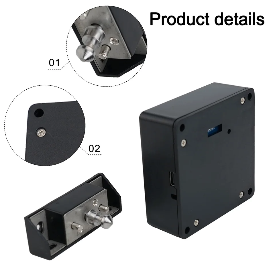 Nový praktický zámok NPC ABS Black pre drevené dvere neviditeľné elektronické zámky NFC Technology Smart Wood Dvere Lock