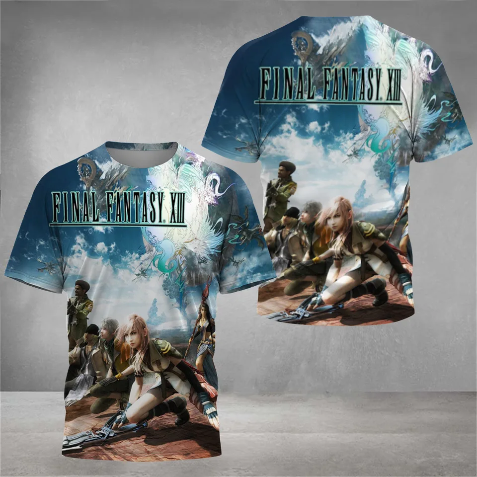 Nový predaj HOT Final Fantasy Full Print Tričká 3D mužov/žien štýlové nadmerné nadmerné rukávy TEE TREAS TRIPE Casual Harajuku Streetwear