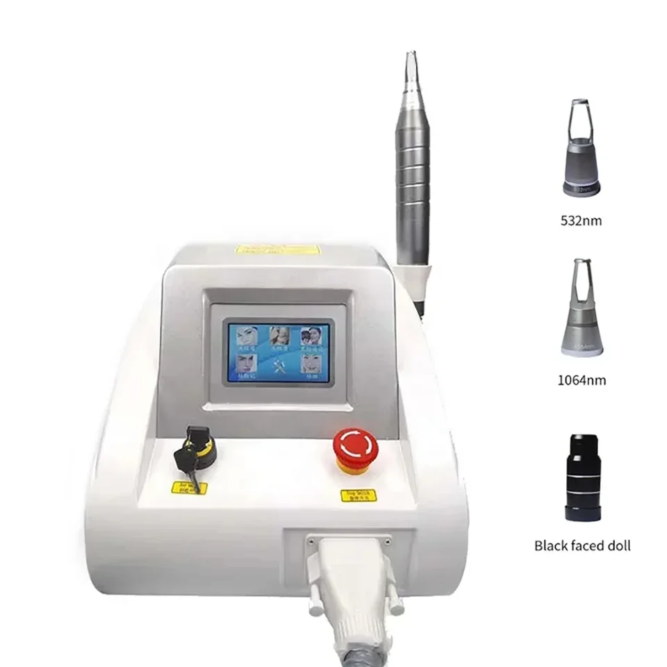 Nový prenosný PICO PICOSECOND Prenosný Q-prepínač ND YAG laser 1064nm 532nm 1320nm