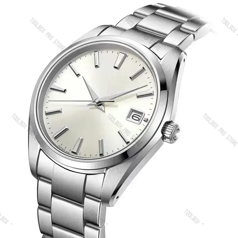 Nový prispôsobený Quartz Sapphire Päťstranný brúsny ukazovateľ kalendára oceľová skupina Round Copy SBGP009