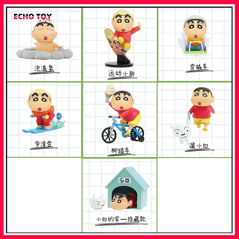 Nový produkt Crayon Shin-Chan Anime postava Kawaii Denný život Series slepka slepá skrinka detský muž darček dievča hračky