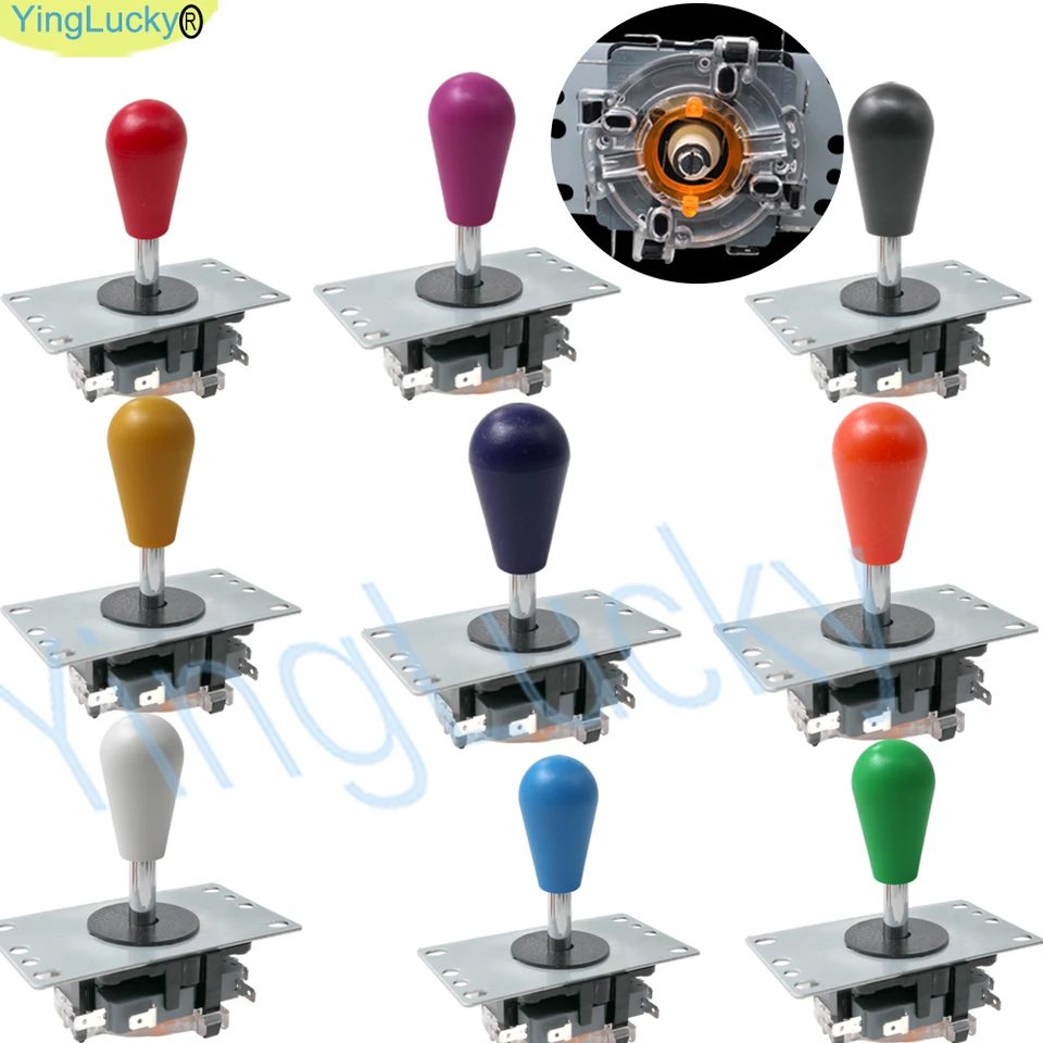Nový príchod arkádový joystick DIY Joystick Red Ball 4/8 Way Joystick Fighting Stick Parts for Game Arcade Hot Propagácia