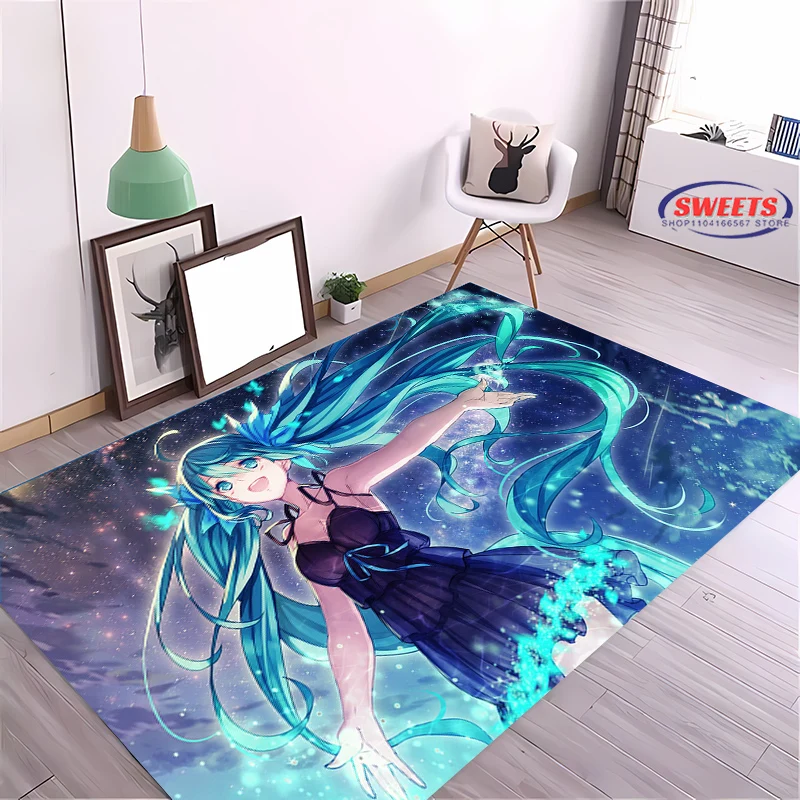 Nový príchod! Hudobná téma koberec, virtuálny idol Hatsune Miku obývacia izba spál