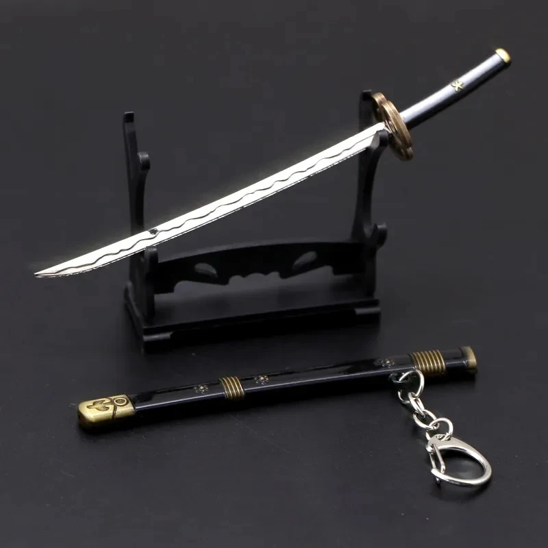 Nový príchod Katana prívesok Keychain Buckle Držiteľ nástrojov Anime Sword Fashion Simulovaný cosplay hračky Sabre Car Keyrings Gift B354