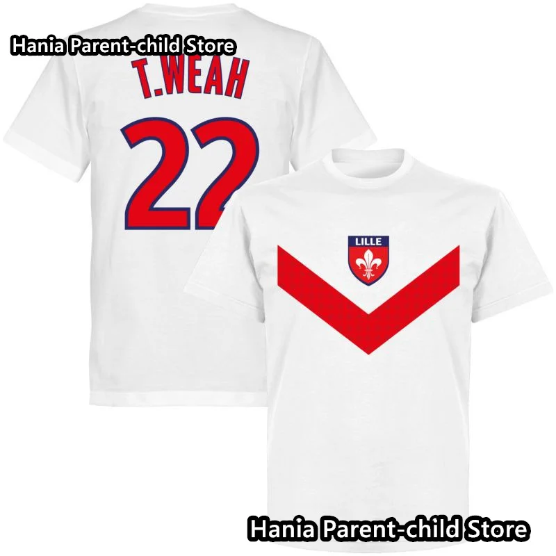 Nový príchod letný muži Kid Francúzsko Lyonnais Jersey Fan Pamätné tričko Men s krátkym rukávom Top športové futbalové futbalové tričko