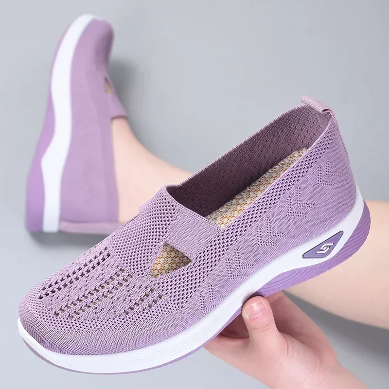 Nový príchod leto Nové pohodlie Príležitostné dámske topánky móda mäkké podrážky priedušné dutiny z plochej topánky pre ženy Zapatos de mjer
