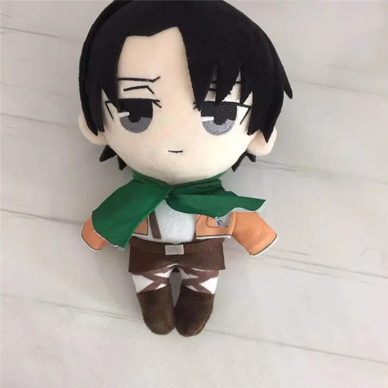 Nový príchod Levi ackerman cosplay anime mikasa eren jaeger chibi manga roztomilý mäkký rozkošný karikatúra plyšové narodeninové darčeky darčeky