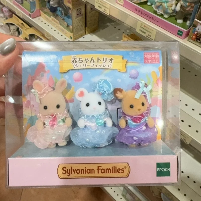 Nový príchod Orignal Sylvanian rodiny Anime postava Mini dieťa princezná medúza 3 Kawaii Doll Hračka