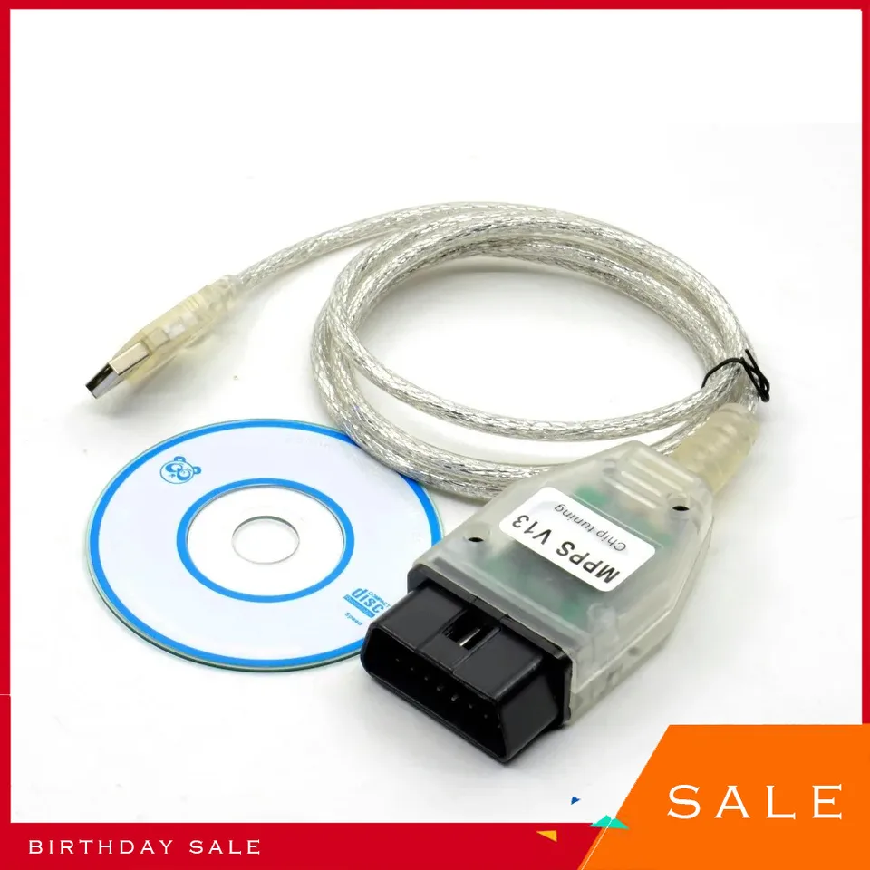 Nový príchod SMPS MPPS V13.02 V13 K Can Flasher Tuning Tuning ECU REMAP OBD2 MPPS V13.02 Profesionálny diagnostický kábel