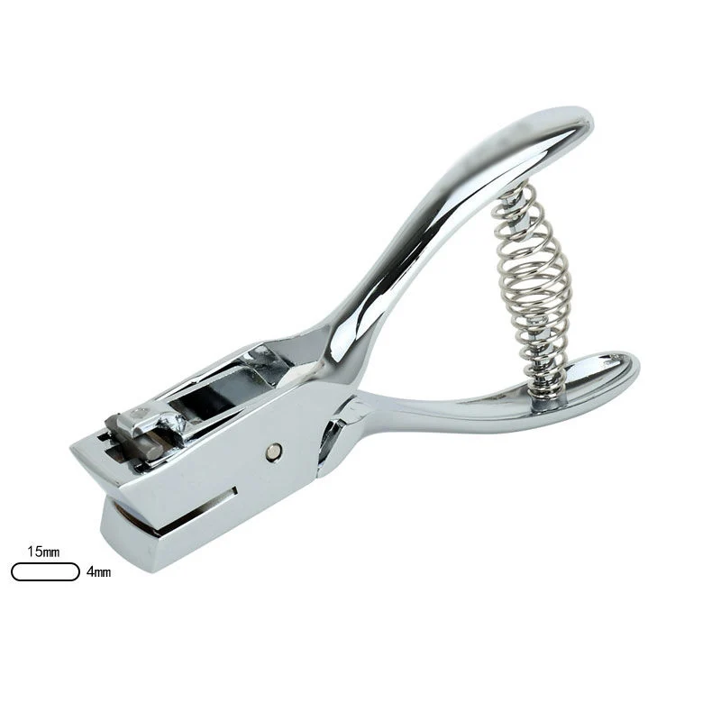Nový príchod zdarma prepravu slot otvor ID id CARD Odznak Photo Punch Hand Hold Metal Steel Tool Striebor