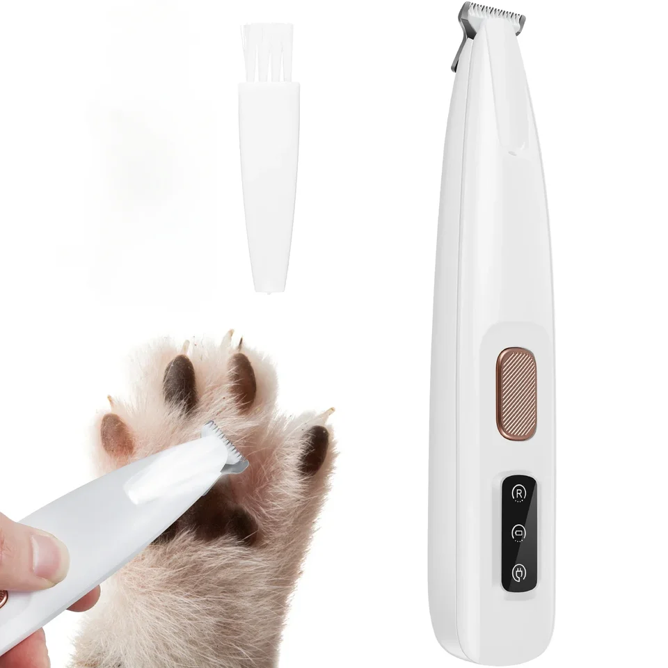 Nový psí labka s labkou s LED svetlom plne vodotesného pet pre domáce zvieratá s výstrihmi do LED displeja pre psie pre psa pre starostlivosť o 18 mm rozšírila čepeľ