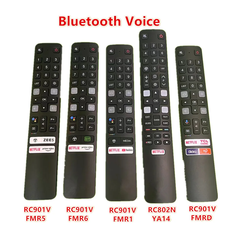 Nový pôvod RC901V FMR1/FMR5 FMR6 FMRD hlasové diaľkové ovládanie pre TCL LCD LED TV Netflix YouTube RC802N-hymi1 06-BTZNYY-ARC901V100