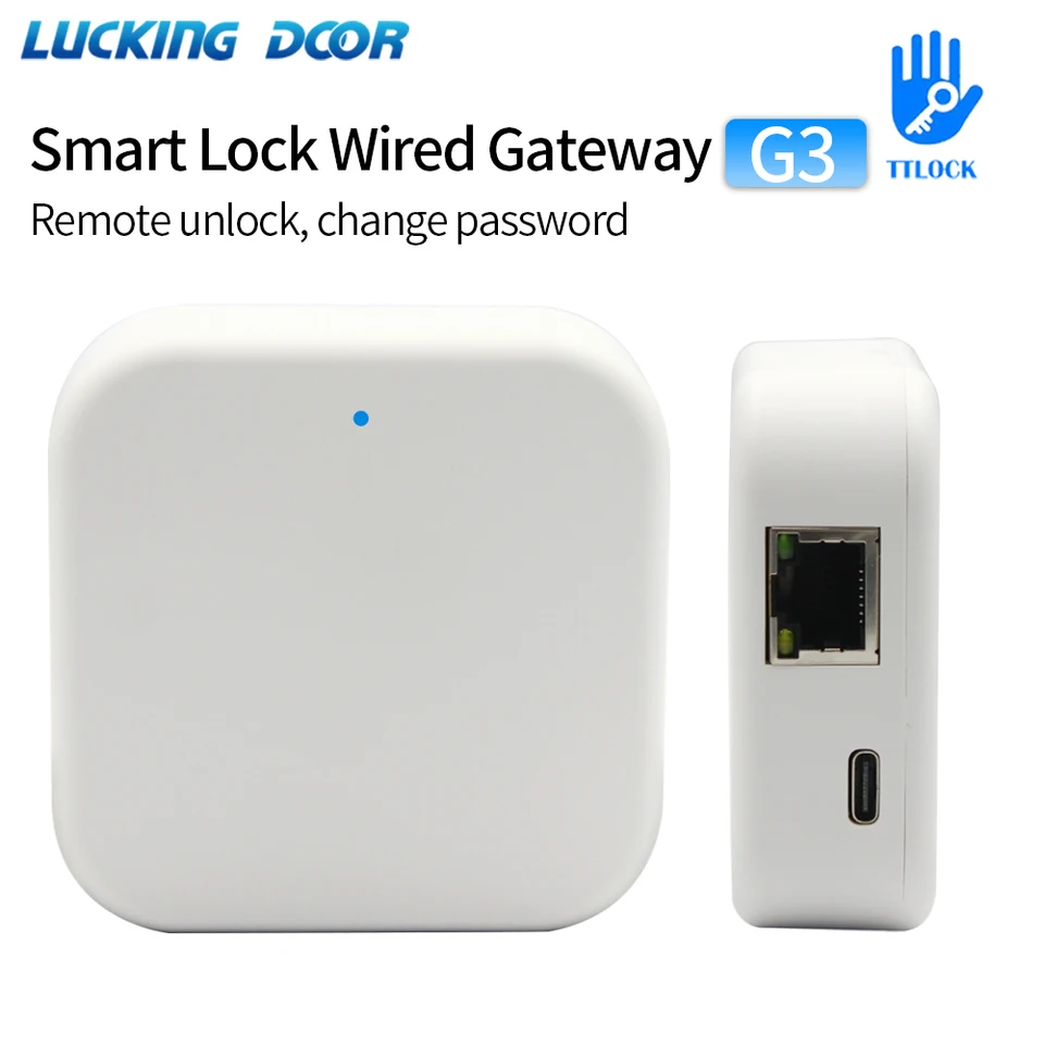 NOVÝ RJ45 WIRED G3 WiFi Gateway pre inteligentné dvere zámku Bluetooth TTLOCK Telefón DISTOBIL ZÁVOD ZAMESTNANIE Sieť RETVORKOVÝ OBRAZOVÝ REATER