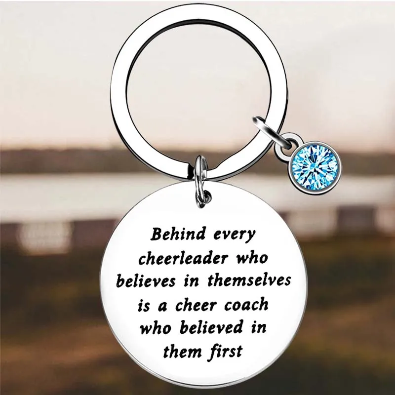 Nový rozveselený tréner darčekový reťazový prsteň Prsteň roztlieskavací tréner darček darček Keychains prívesok Cheer Team Darček Cheer Mama ďakujem darček