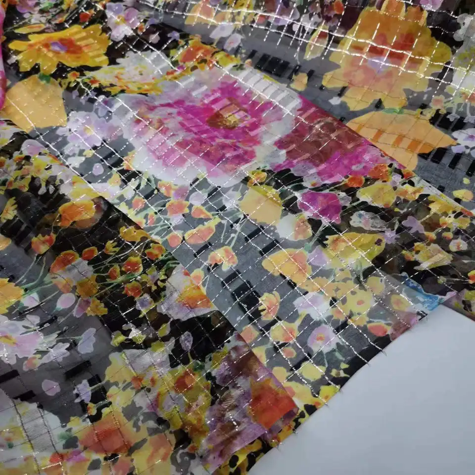 Nový somálsky Dirac kovový jacquard ombre hodváb so zlatým Lurexom Mulberry hodvábne saree šaty tkanivo