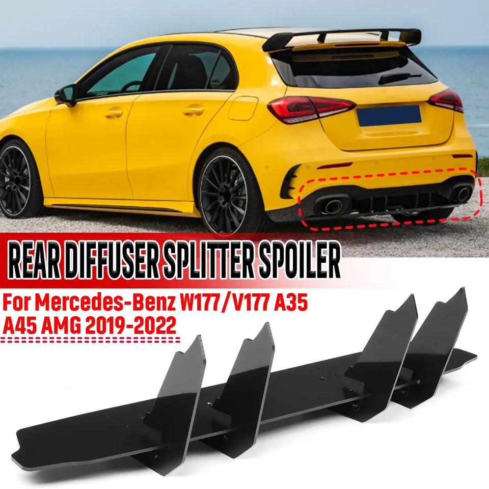 Nový spojler zadného nárazníka difúzora Spoiler Shark For for Mercedes pre Benz W177 V177 A35 A45 pre AMG 2019-2022 Zadný podvozok