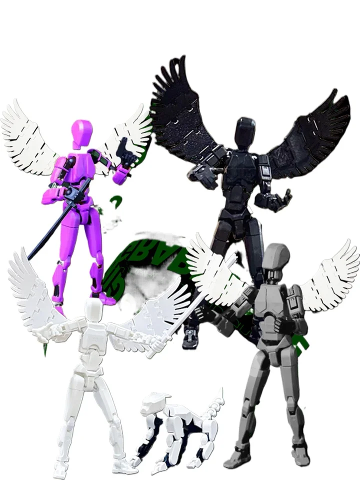 Nový spoločný muž Lucky Man Multi-Joint Moveble 3D tlač 3. generácia Model Model Doll Decompression Decompression Artefakt Drevín