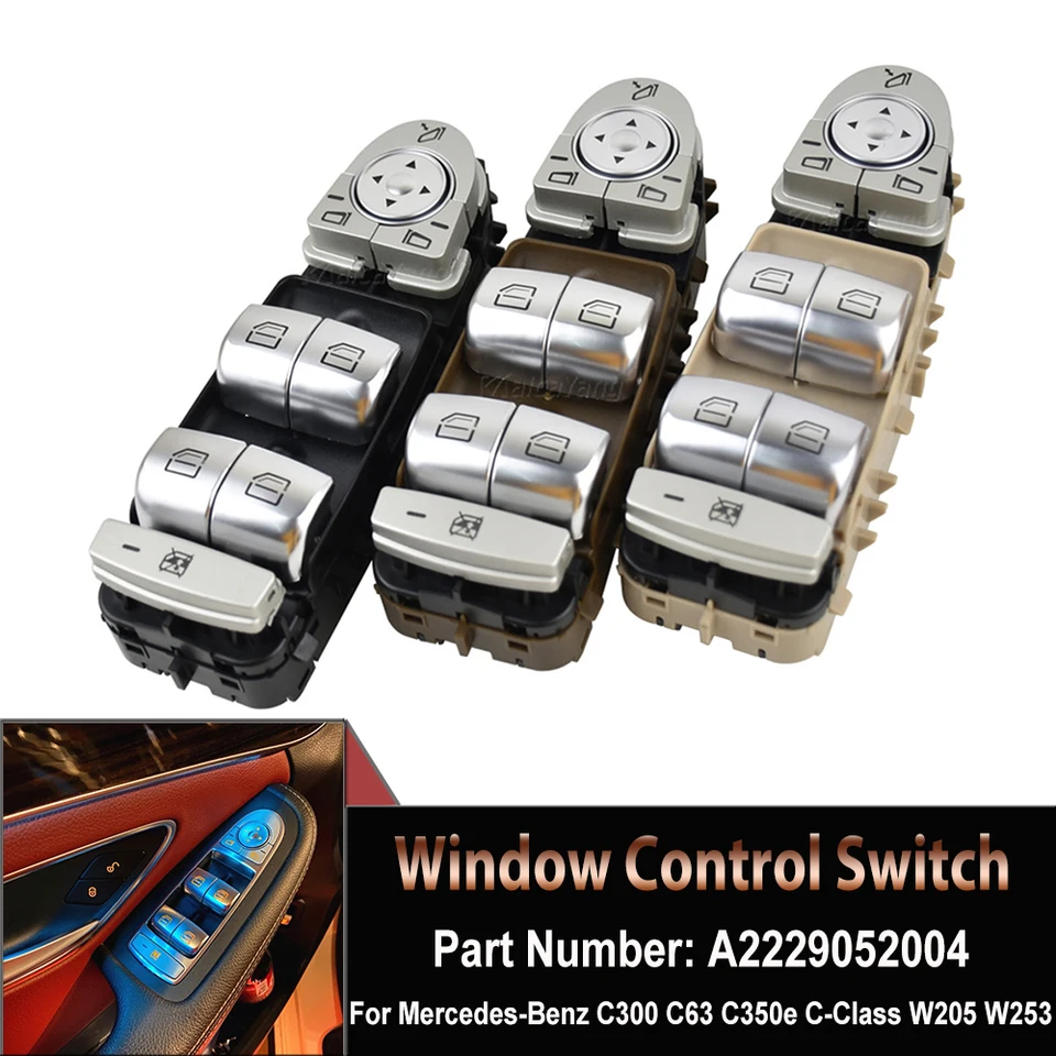Nový spínač okenného okna značky pre Mercedes-Benz W213 W222 E triedy 4 Salon 2229052004 2139054803 A2139054803 A2139054803