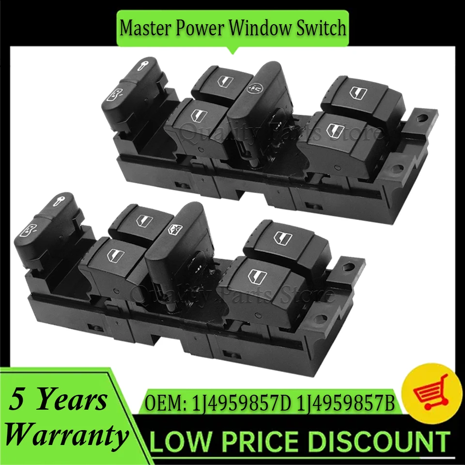 Nový spínač okna Master Power pre VW Golf Mk4 Bora sedadlo Skota Octavia Mk1 Fabia 1J4 959 857a 1J4 959 857 A 1J4959857A