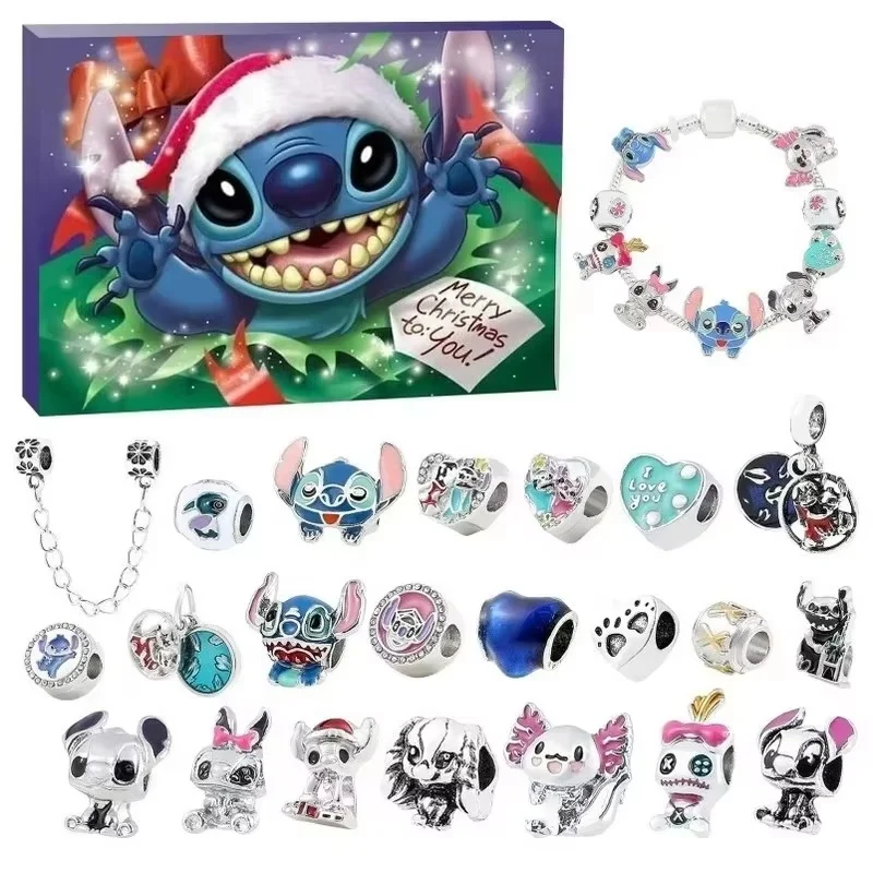 Nový steh mickey vianočný adventný kalendár Disney náramky 24 dní vianočné odpočítavanie kalendár pre domácich majstrov