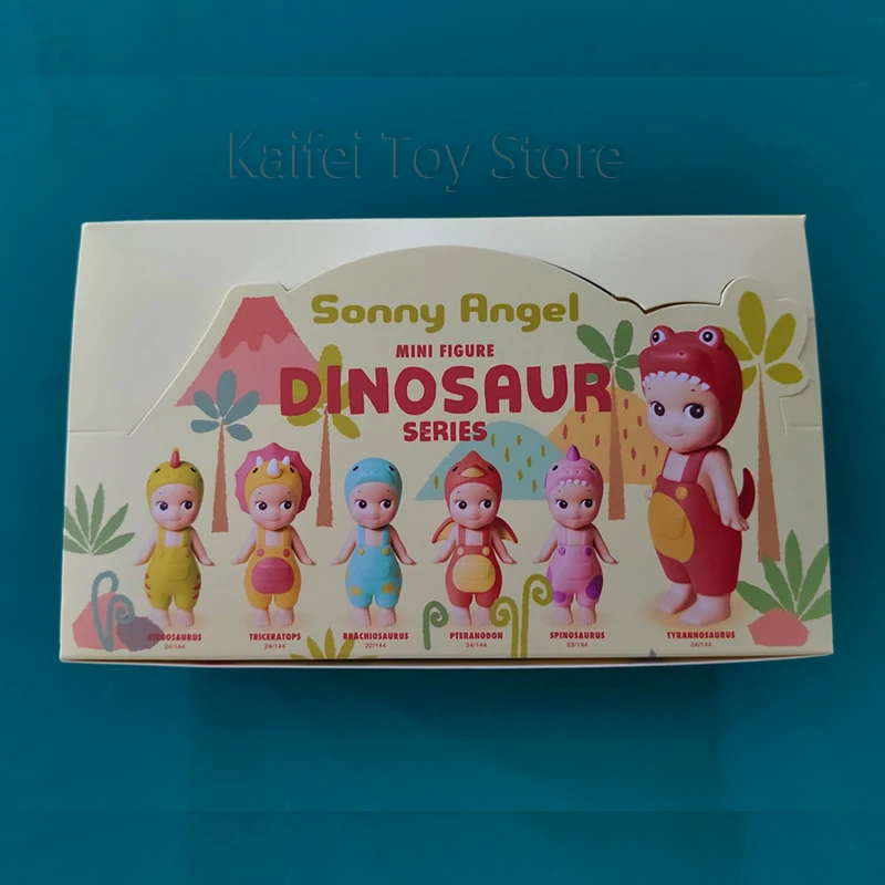 Nový séria Sonny Angel Dinosaur Hippers Hippie Doll Doll Kawaii Modelcar Mobile Phone Ozdoby Dumplings Detský darček