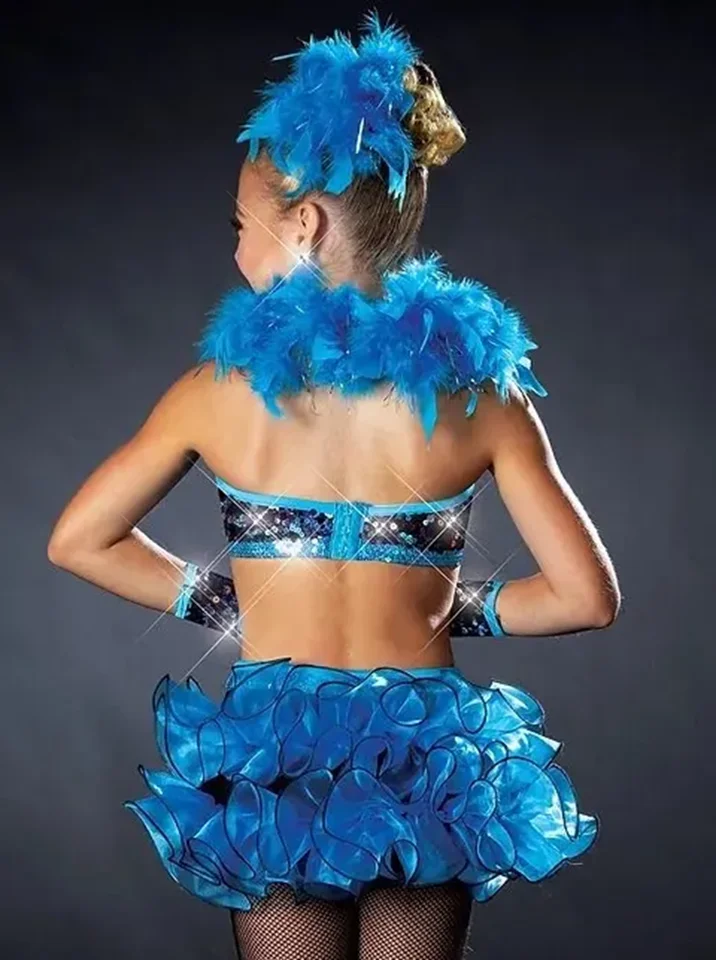 Nový tanečný kostým Profesionálny jazzový tanečný šaty Performance Performance Dress Lodysuit Latin Dress
