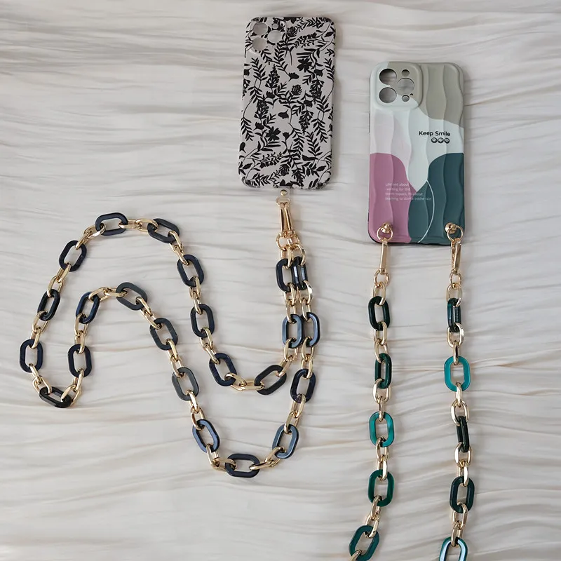 Nový telefónny príslušenstvo reťaz mobilného telefónu Anti Strata Universal Blue Blue Lanyard Cross Crossbody Crossbody Smartphone Pase Chain Chain