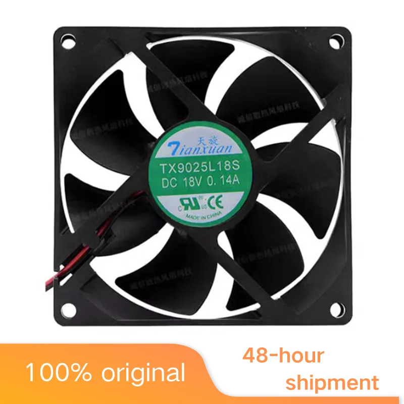 Nový Tianxuan TX9025L18S 18V 0,14a 9cm 9025 chladničku Termostat Mute Chladiaca ventilátor