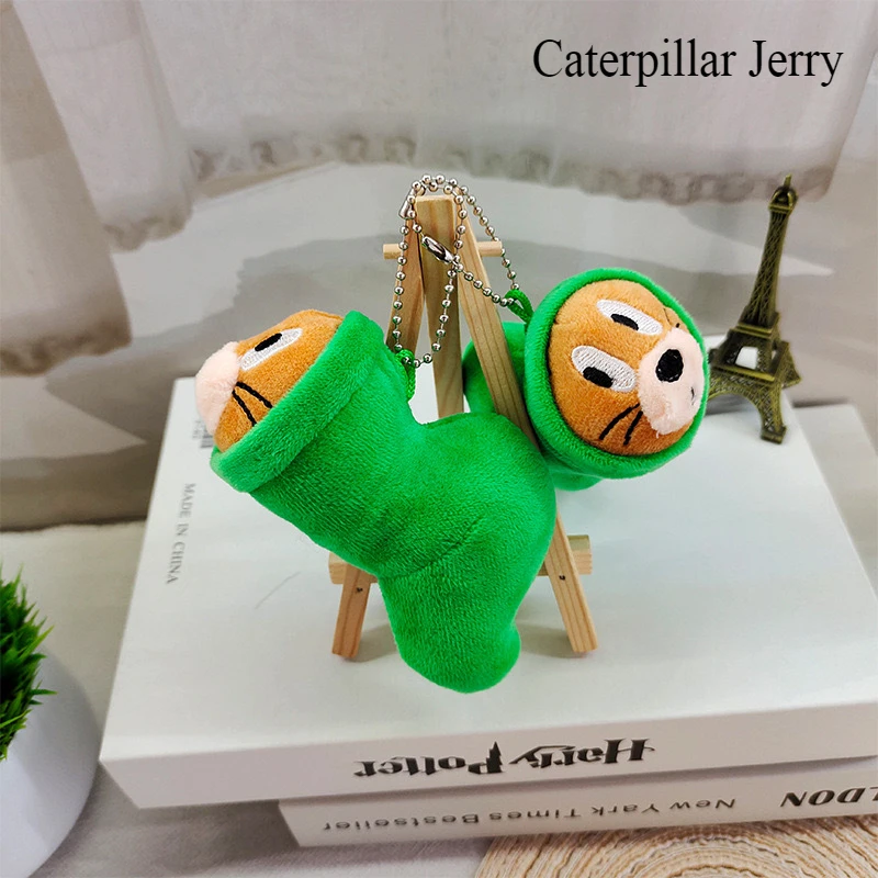 Nový Tom a Jerry Plush Keychain Cartoon Caterpillar Tvar Hray Cat a Mouse Plush Animal Plush Doll Hračky Darček pre deti 12 cm