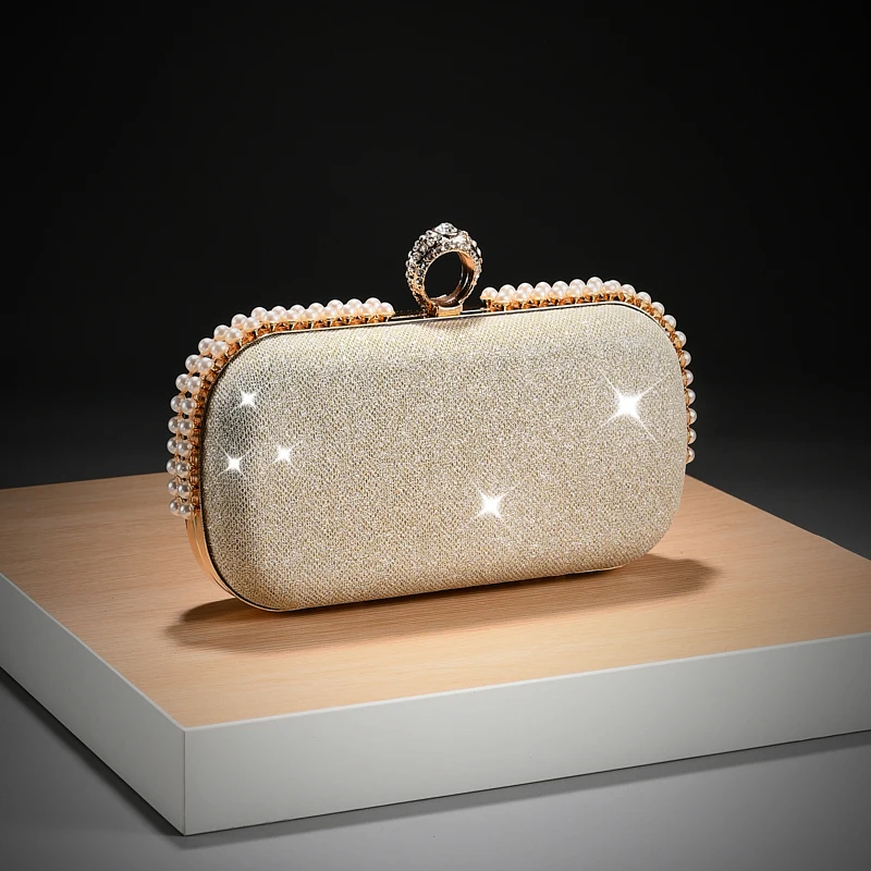 Nový trend kamienok večerné tašky Dámy Crystal Clutch Bag Dámske reťazové večierky Ramery pre ženy svadobné šaty
