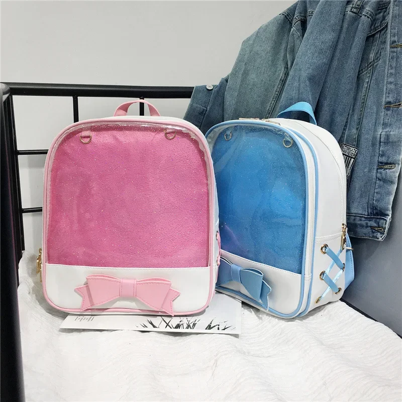Nový trendový batoh ITA Women Candy Color Transparentné školské tašky dospievajúce dievčatá japonské sladké uniformy Bolso Mujer Preppy Style