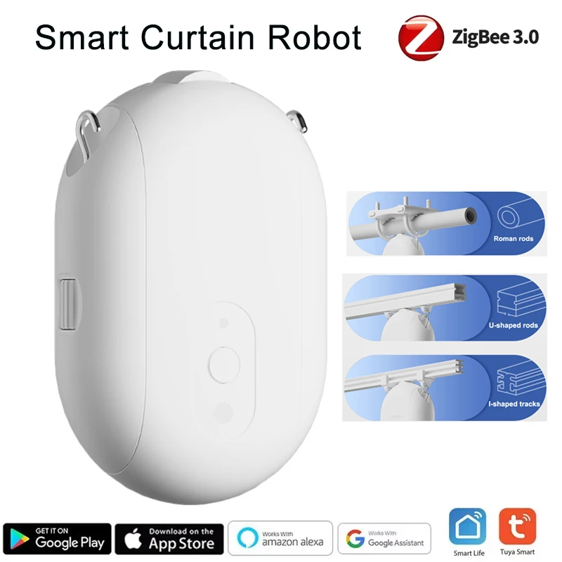 NOVÝ TUYA ZIGBEE SMART WIFI CONCAIN Robot I & U Roman Rod Electric Curtain Motor Podpora motora motora Google Alexa Siri hlas