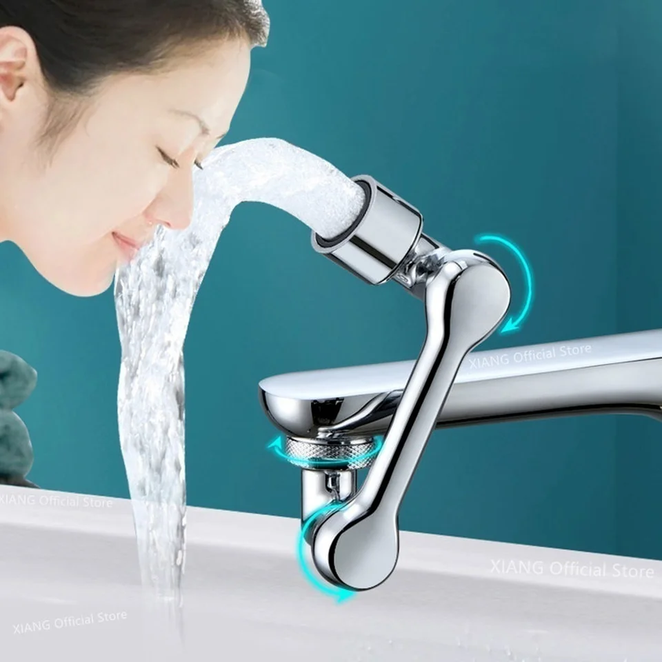 Nový Universal 1080 stupňov Rotujúci prevzdušňovač robotického ramena Faucet Odpätný umývadlo Faucet Faucet Trys Home Kitchen Doplnky