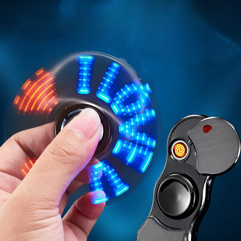 Nový USB Gyro Lighter Cool LED Plazma Elektrický zapaľovač kovový kov Windproof Tungsten Wire Turbo Pulse Zapaľovač laserový darček pre priateľa