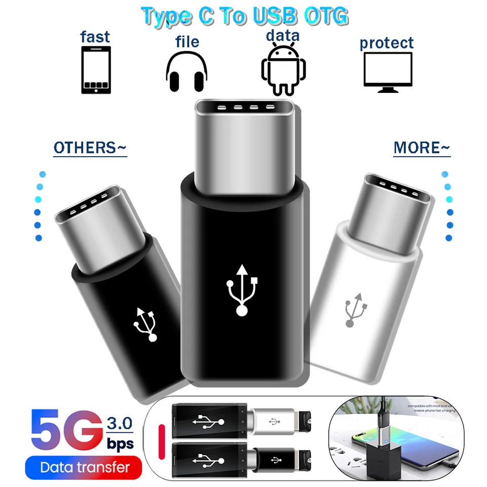 Nový USB Muž do micro USB Žena OTG Adaptér prevodník dátovej nabíjačky ABS pre telefón vysokorýchlostná rýchlosť dátovej rýchlosti až do 480 Mb / s