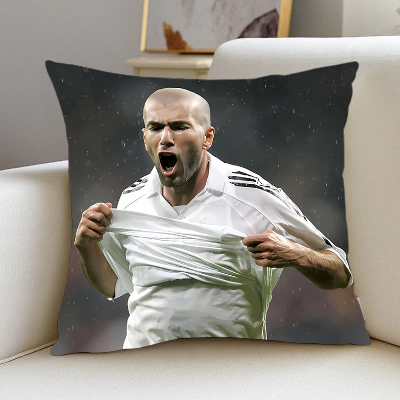 Nový vankúš vankúše vankúš Z-Zinedine Zidane Covers Obliečka Pohodlný vankúš vhodný pre domáce vozidlo na pohovke Vysoko kvalitné obaly vankúšov