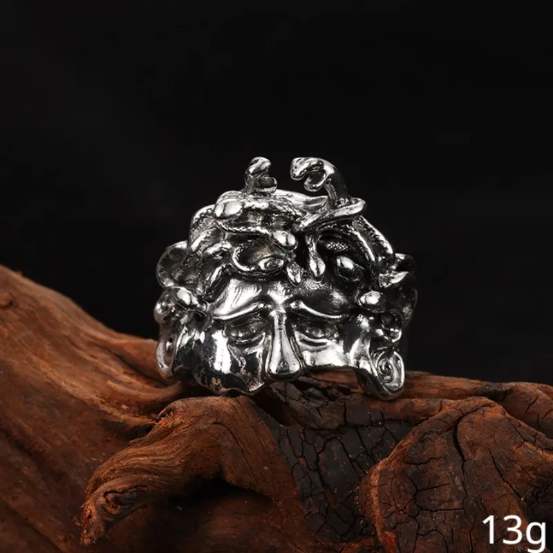 Nový vintage náboženská viera Medusa hlava prsteň pre mužov a ženy 2023 Vintage Pure Copper Ring s módnymi darčekmi šperkov